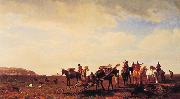 Albert Bierstadt Indians Travelling near Fort Laramie painting
